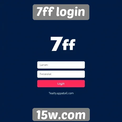 Experiência de usuário no site 7ff login